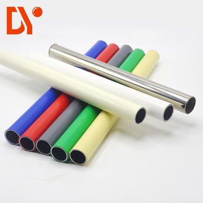 Anti Static Plastic Coated Steel Tube Round Shape Stable Structure For Assembly Line