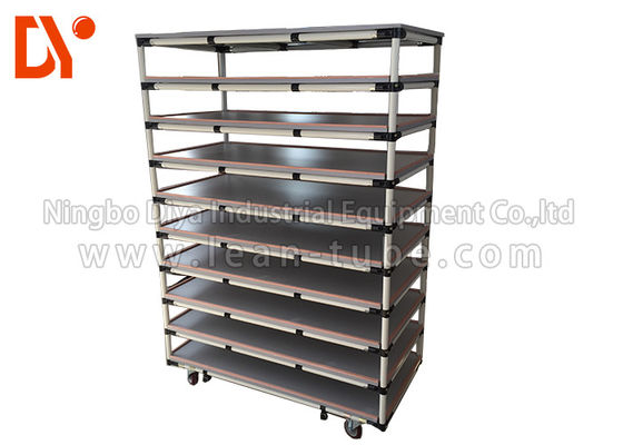Connected Pipe Portable Tool Cart , Tool Push Cart With Steel Plate Extrusion