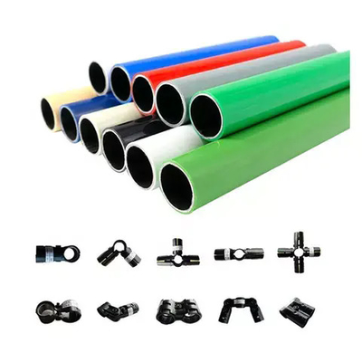 H2808 Diameter 28mm colourful PE Coated kaizen steel lean pipe for Flexible assembly worktable