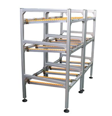 Warehouse Sliding Shelf Rack Flow Rail Plastic Wheels Roller Track Conveyor Load Capacity 50kg
