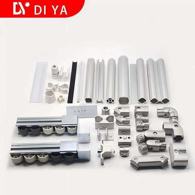 DYJ28-C04 Aluminium Alloy Lean Pipe Connector Outer Type 180 Degree