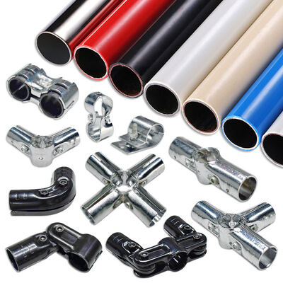 HJ-21 Hot Sale High Quality 110 Degree Black Metal Joint and Pipe Connector for OD 28 mm Lean/Coated Pipe