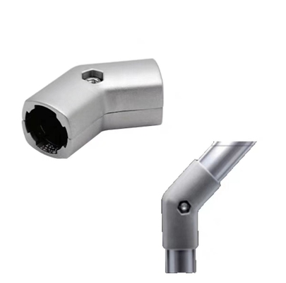 DYJ28-A03 Khung ống gọn nhẹ thế hệ thứ ba Ống nhôm chất lượng cao 135 ° Phụ kiện cố định khớp nối bên ngoài