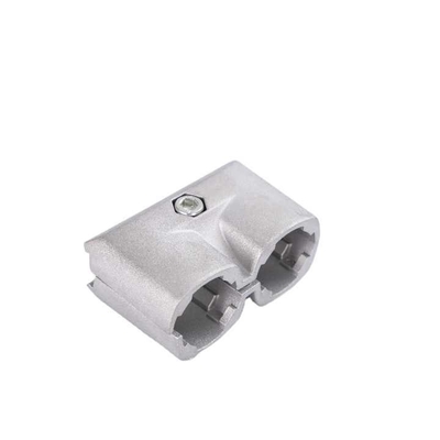 Lean Pipe Joint Aluminium Tube Connector Double Tube Đầu trực tiếp bên ngoài