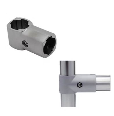 OD28mm Flexible Industry Aluminum Lean Pipe Connector Corner Joint Metal sản phẩm