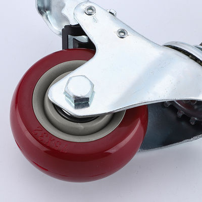 3inch Lean tube casters expansion universal wheel compound wire rod round tube rod brake wheel