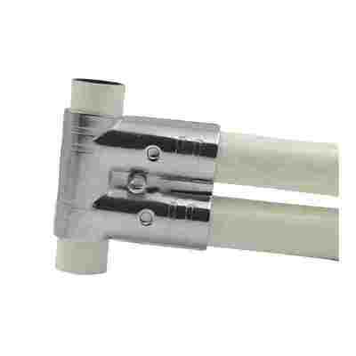 HJ-14 Chroming Plating Round Metal Pipe Joints / Connectors / Tube Connector 3 Way cho Lean Pipe System Assembly Line