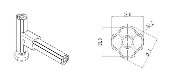 Strengthening Aluminum Pipe Alloy Lean Tubes DY28-03A for High Load-bearing Workbench Shelf