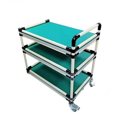 Steel Plastic Composite Plated Lean Pipe For Heavy Duty Rack Work Bench Hand Trolley Assembly With Anti-Corrosion Features